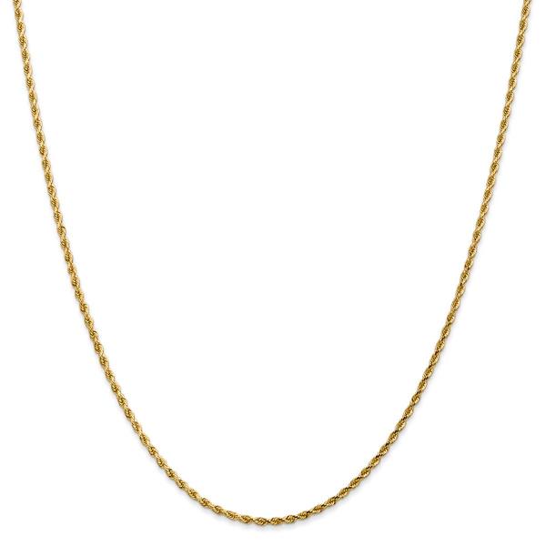 Unisex Gold Classics(tm)1.75mm.14kt. Diamond Cut Rope Chain Necklace alternate view