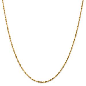 Unisex Gold Classics(tm)1.75mm.14kt. Diamond Cut Rope Chain Necklace alternate view