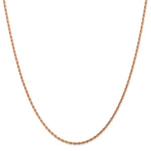 Unisex Gold Classics(tm) 1.75mm. Rose Gold Diamond Cut Rope Necklace alternate view