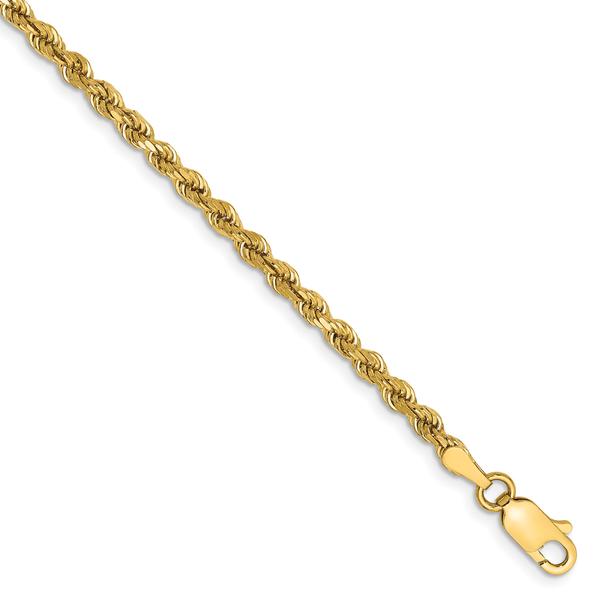 Unisex Gold Classics(tm)2.75mm.14kt. Diamond Cut Rope Chain Necklace alternate view