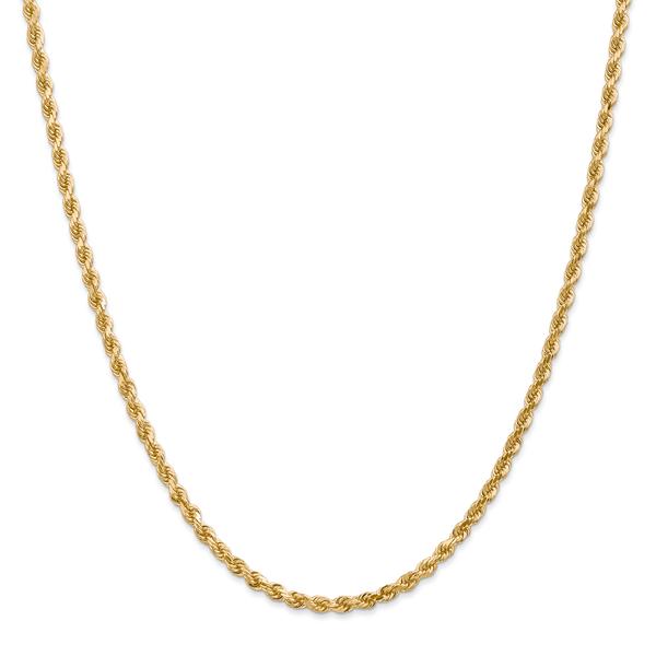Gold Classics(tm) 3mm. 14kt. Diamond Cut Rope Chain Necklace