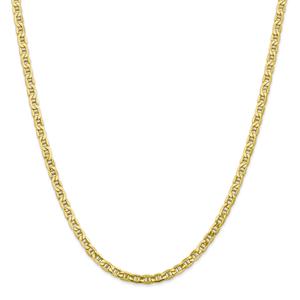 Unisex Gold Classics(tm) 10kt. 4mm Semi-Solid Anchor Chain