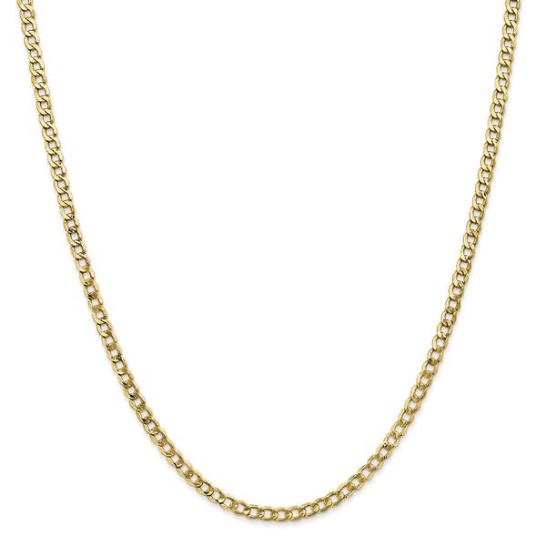 Unisex Gold Classics(tm) 10kt. Gold 3.35mm 24in. Link Chain Necklace