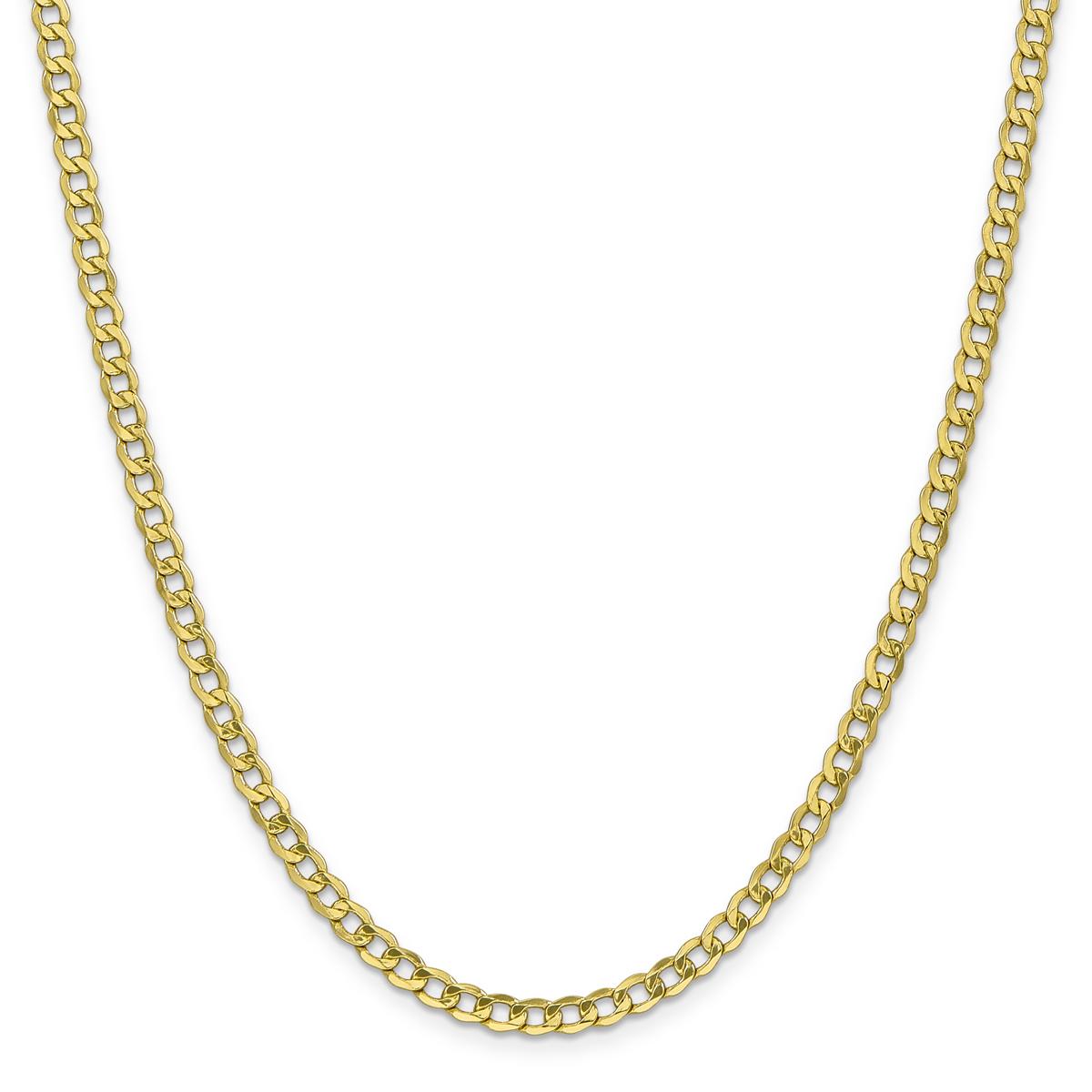 Mens Gold Classics(tm) 10kt. 4.3mm 20in. Semi-Solid Chain Necklace