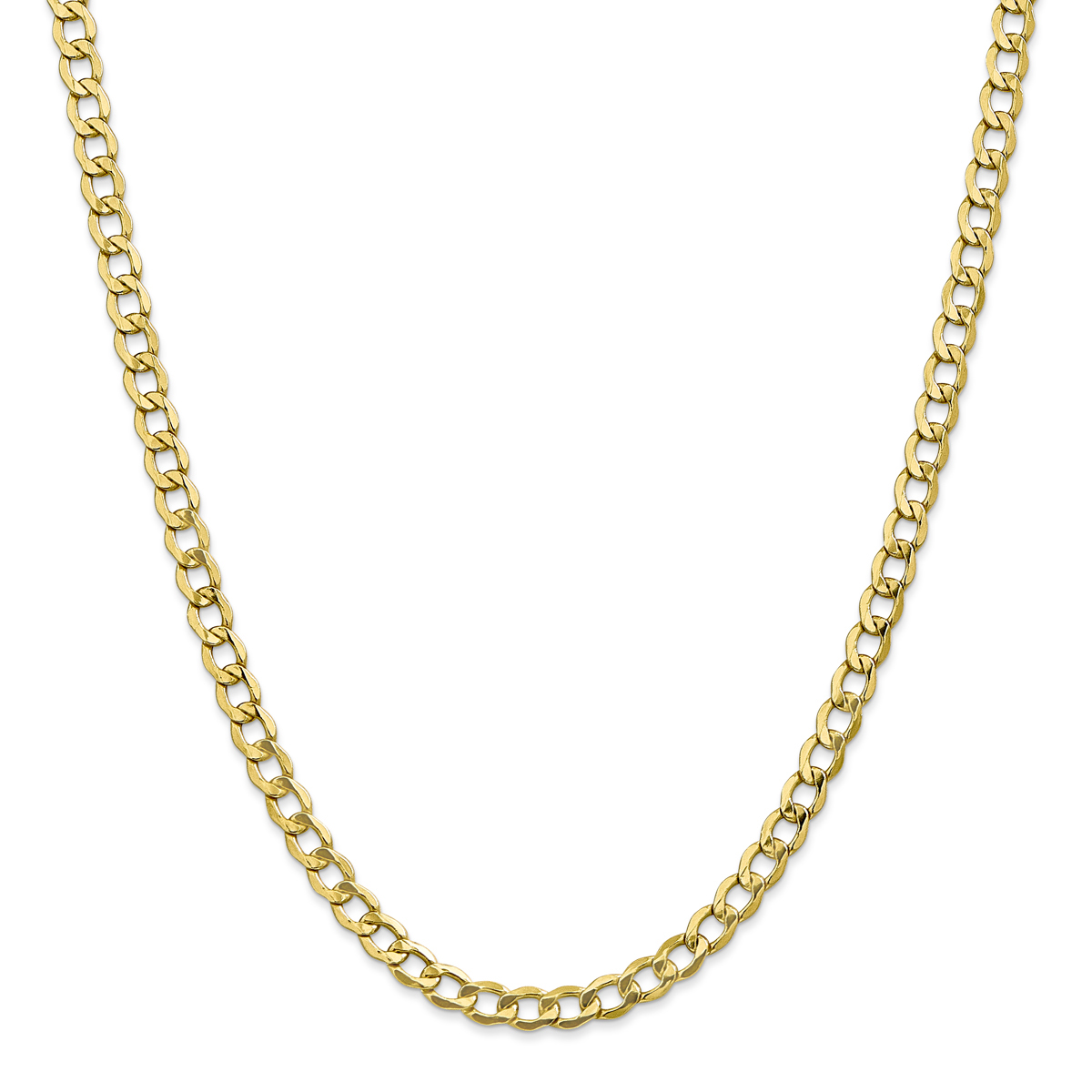 Mens Gold Classics(tm)10kt. 5.25mm 18in. Semi-Solid Chain Necklace