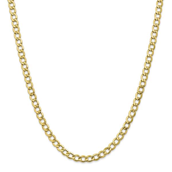 Mens Gold Classics(tm) 10kt. 5.25mm 22in. Semi-Solid Chain Necklace