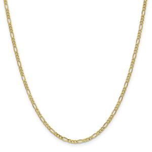 Gold Classics(tm) 10kt. 2.5mm 16in. Semi-Solid Figaro Chain
