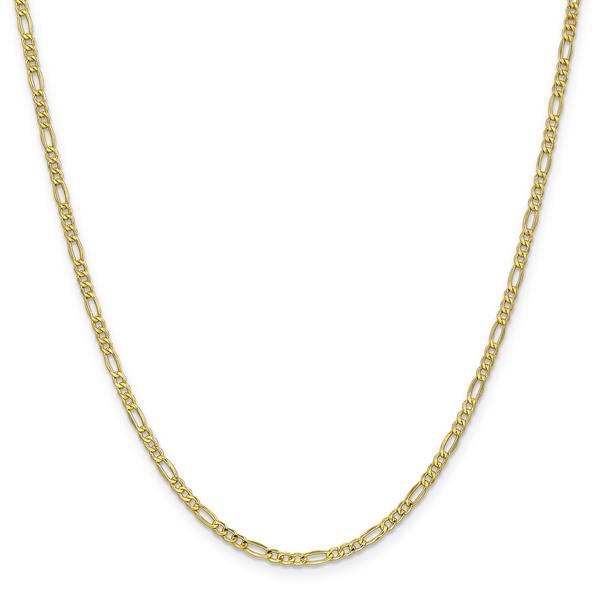Gold Classics(tm) 10kt. 2.5mm 18in. Semi-Solid Figaro Chain