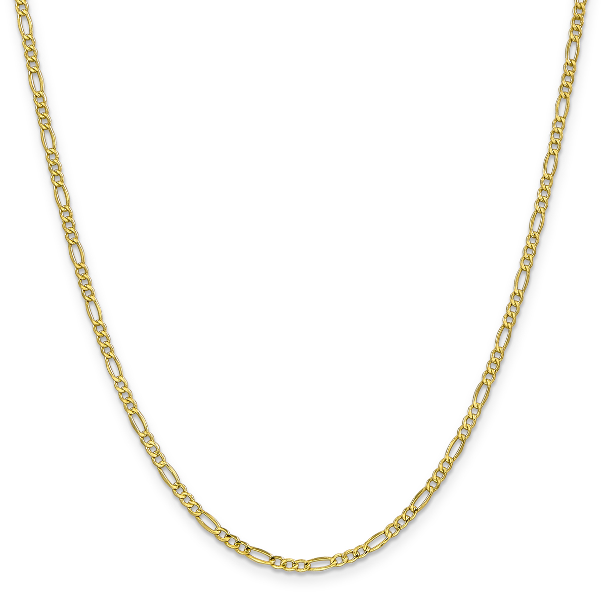 Gold Classics(tm) 10kt. 2.5mm 20in. Semi-Solid Figaro Chain