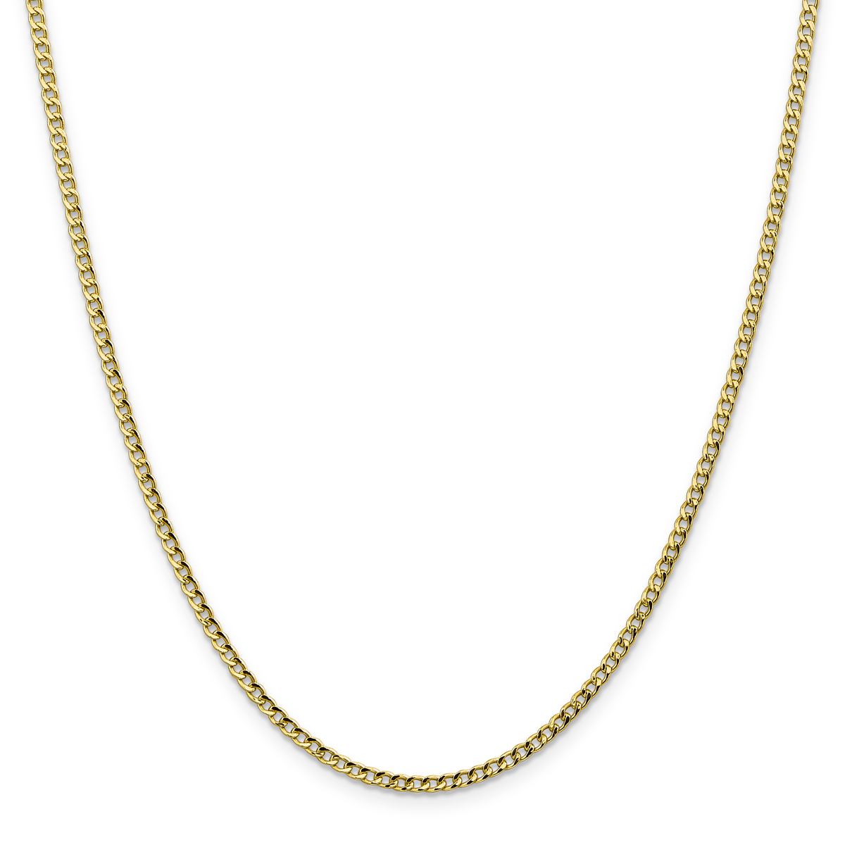 Unisex Gold Classics(tm) 10kt. 2.5mm 18in. Semi-Solid Chain Necklace