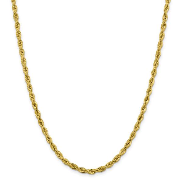 Adult Unisex Gold Classics(tm) 10kt. 24in. Rope Chain Necklace
