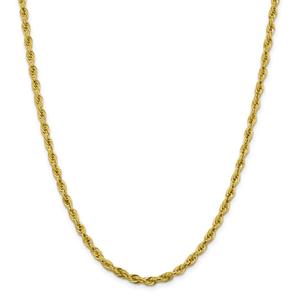Adult Unisex Gold Classics(tm) 10kt. 24in. Rope Chain Necklace