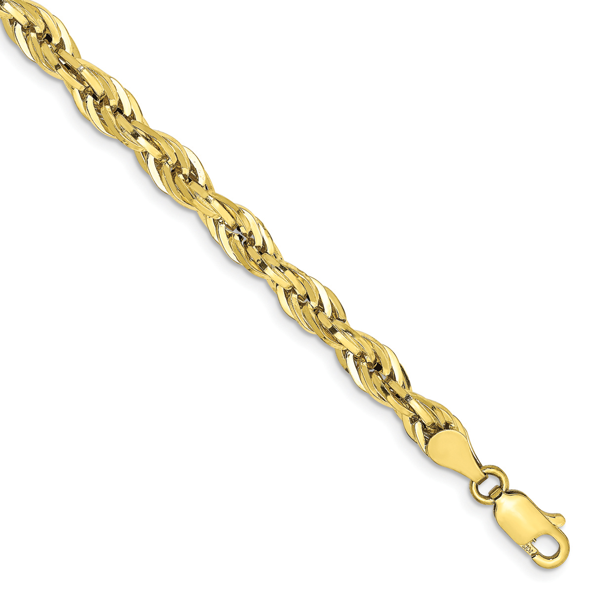 Unisex Gold Classics(tm) 10kt. 4.75mm 22in. Semi-Solid Rope Chain
