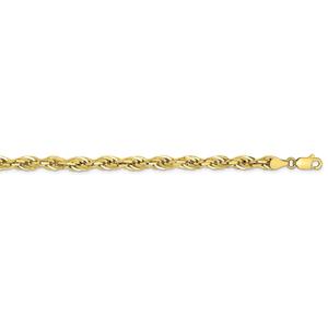 Unisex Gold Classics(tm) 10kt. 4.75mm 24in. Semi-Solid Rope Chain
