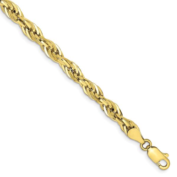 Unisex Gold Classics(tm) 10kt. 4.75mm 24in. Semi-Solid Rope Chain alternate view