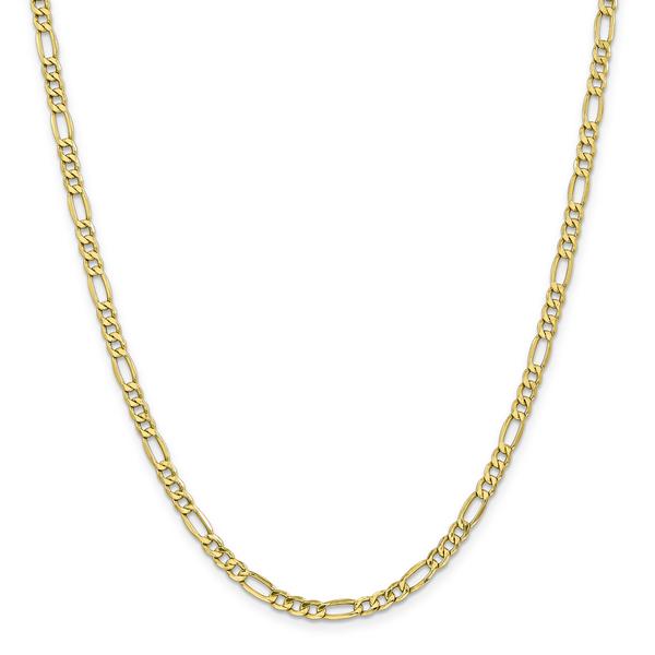 Unisex Gold Classics(tm) 10kt. 4.2mm  16in. Semi-Solid Figaro Chain
