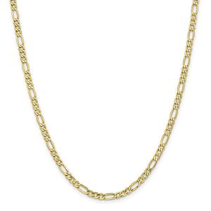Unisex Gold Classics(tm) 10kt. 4.2mm 18in. Semi-Solid Figaro Chain