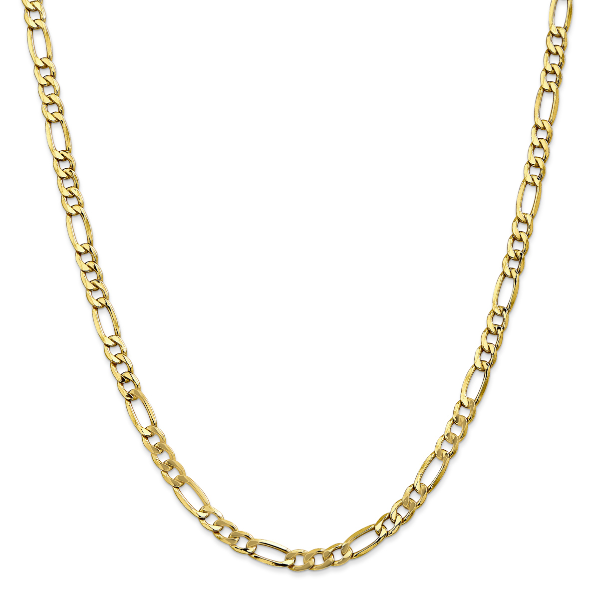 Mens Gold Classics(tm)10kt. 5.35mm 18in. Semi-Solid Figaro Chain