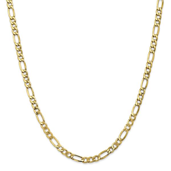 Mens Gold Classics(tm) 10kt. 5.35mm 18in. Semi-Solid Figaro Chain