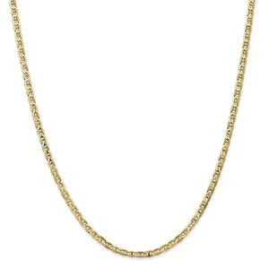 Diamond Classics(tm) 10kt. 3mm Concave Anchor Chain Necklace