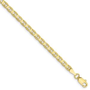 Diamond Classics(tm) 10kt. 3mm Concave Anchor Chain Necklace alternate view