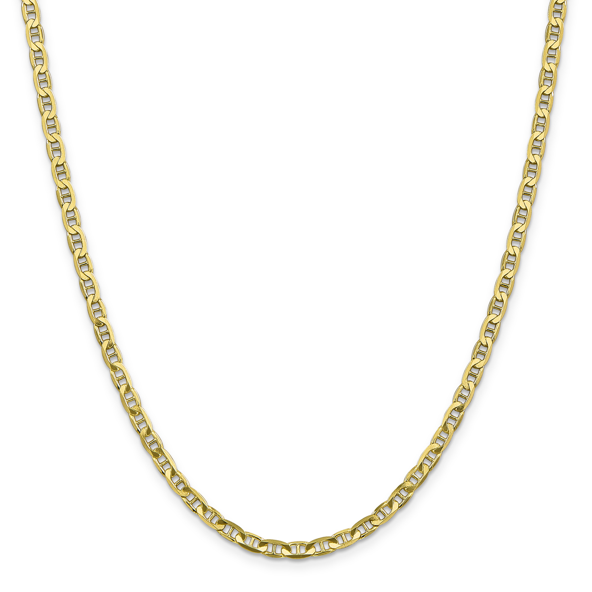 Unisex Gold Classics(tm) 10kt. Gold Concave Anchor Chain Necklace