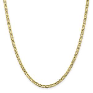 Unisex Gold Classics(tm) 10kt. Gold Concave Anchor Chain Necklace