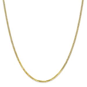 Unisex Gold Classics(tm)10kt. 2.2mm 24in Flat Beveled Chain Bracelet alternate view