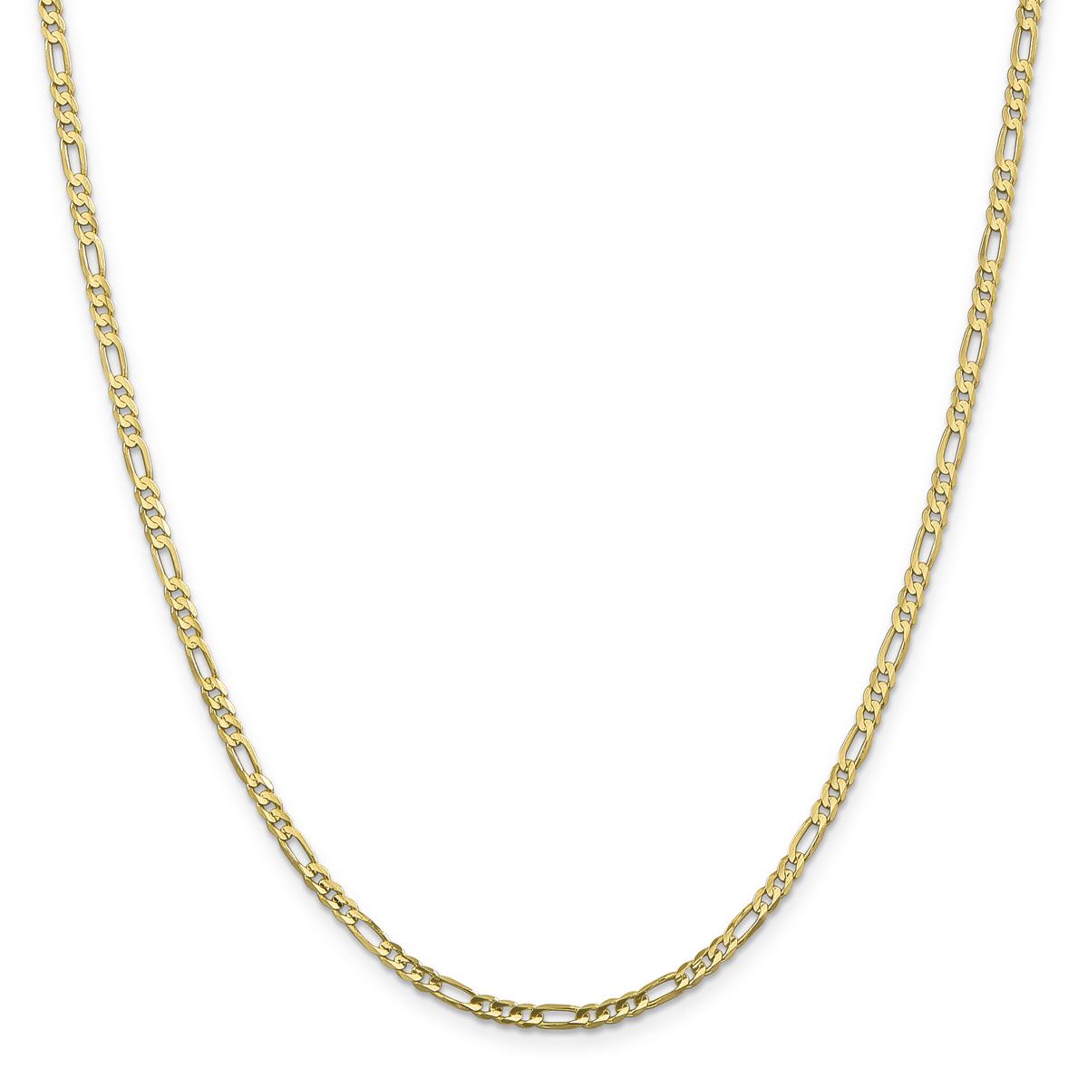 Unisex Gold Classics(tm) 10kt. 3.0mm 18in. Concave Figaro Chain