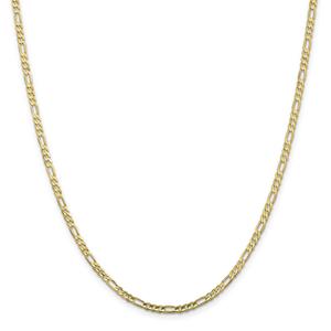 Unisex Gold Classics(tm) 10kt. Gold 3.0mm 24in. Concave Figaro Chain