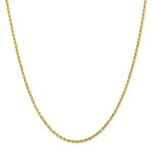 Gold Classics(tm) 10kt. 2mm 16in. Diamond-cut Rope Necklace