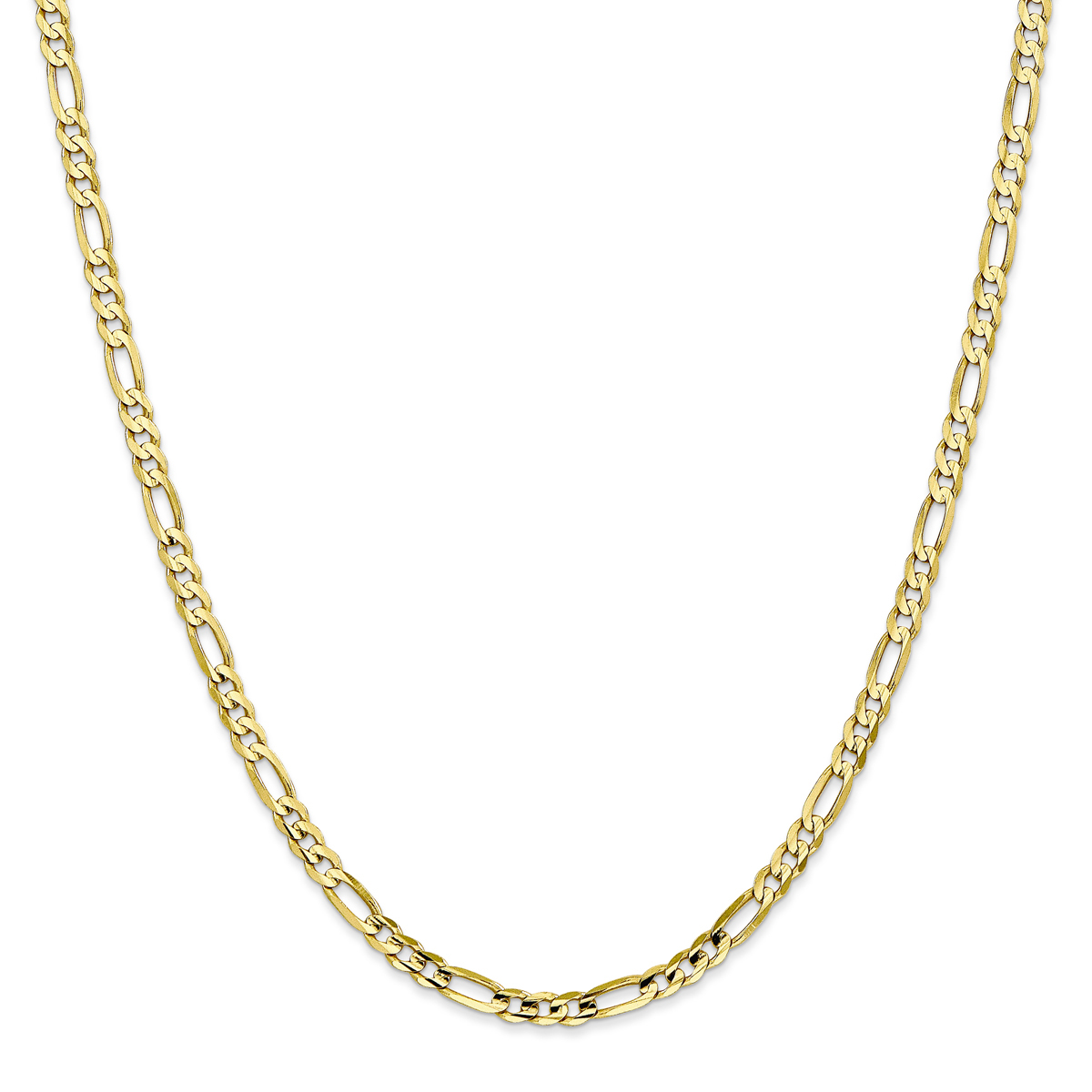 Unisex Gold Classics(tm) 10kt. 4mm 16in. Light Concave Figaro Chain