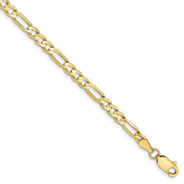 Unisex Gold Classics(tm) 10kt. 4mm 18in. Light Concave Figaro Chain alternate view