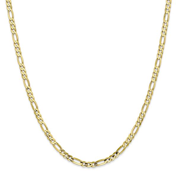 Unisex Gold Classics(tm) 10kt. 4mm 20in. Light Concave Figaro Chain