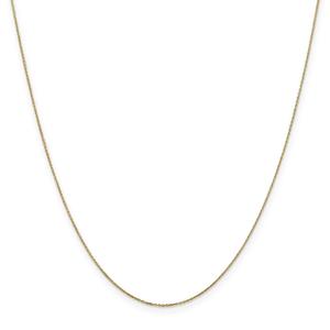 Gold Classics(tm) 10kt. Gold 0.6mm 20in. Cable Chain Necklace