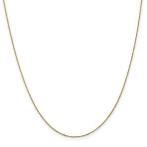 Gold Classics(tm) 10kt. Gold 0.9mm 18in. Cable Chain Necklace