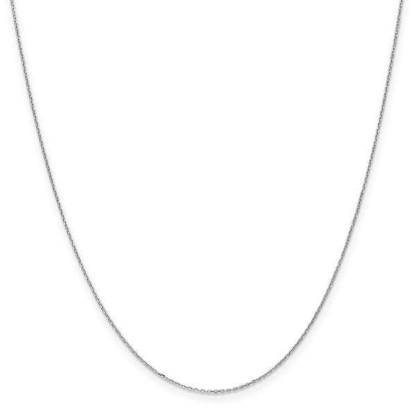 Gold Classics(tm)10kt. White 0.8mm 18in. Cable Chain Necklace