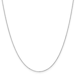 Gold Classics(tm)10kt. White 0.8mm 18in. Cable Chain Necklace