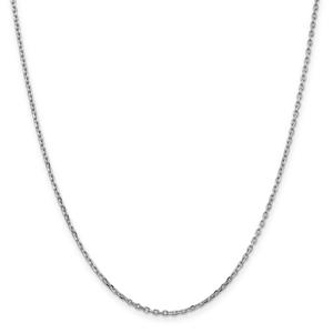 Gold Classics(tm)10kt. White 1.8mm 24in. Cable Chain Necklace