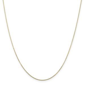 Gold Classics(tm)10kt. Gold 0.80mm 18in. Cable Chain Necklace