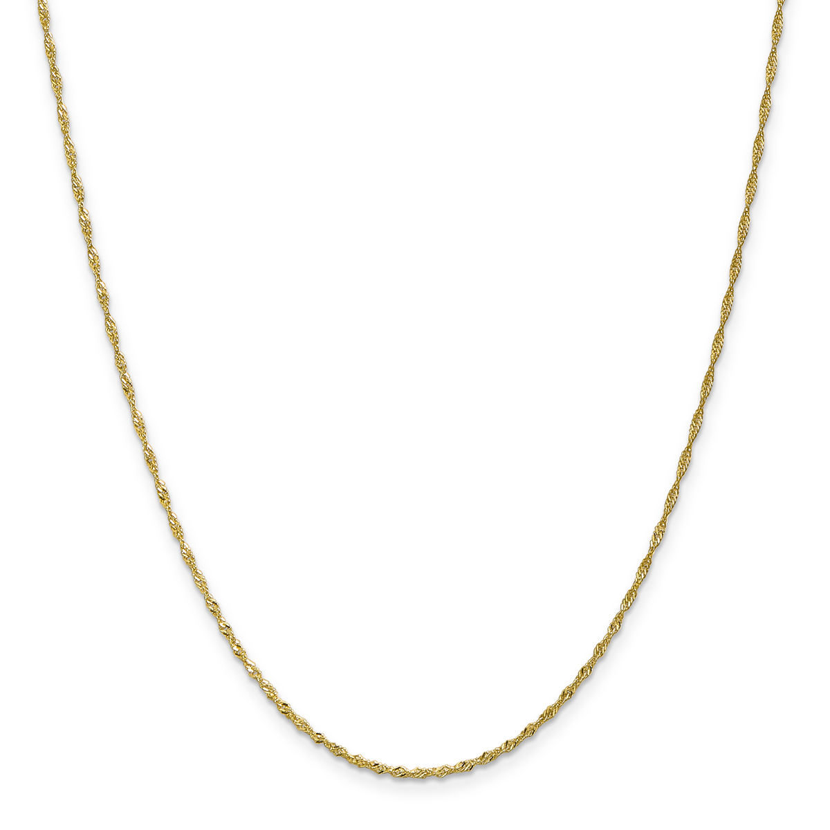 Adult Unisex Gold Classics(tm) 10kt. 20in. Singapore Chain Necklace