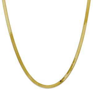 Mens Gold Classics(tm) 10kt. 4.0mm 24in. Silky Herringbone Chain