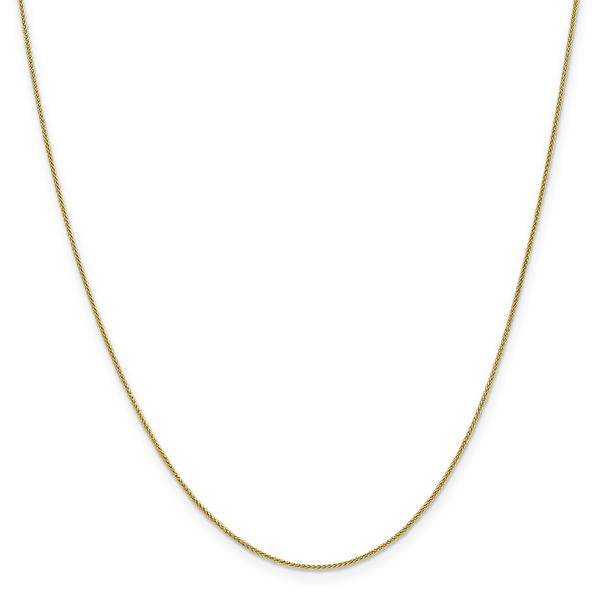Adult Unisex Gold Classics(tm)10kt. 0.85mm 24in. Spiga Pendant Chain