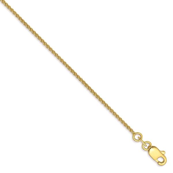 Gold Classics(tm) 10kt. 1.05mm 9in. Spiga Chain Ankle Bracelet