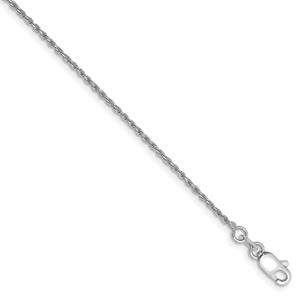 Gold Classics(tm) 10kt. White Gold 1.15mm Rope Chain Necklace alternate view