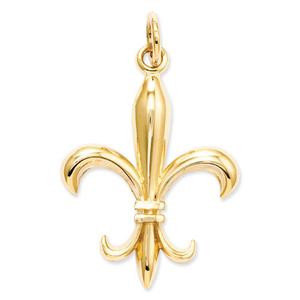 Gold Classics(tm) 14kt. Yellow Gold Fleur De Lis Charm