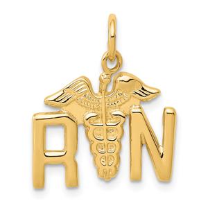 Unisex Gold Classics(tm) 14kt. Gold RN Registered Nurse Charm