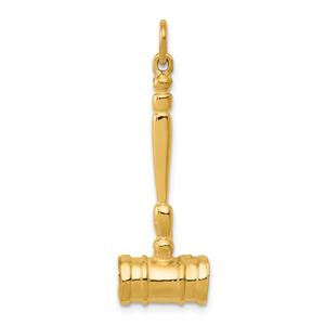 Unisex Gold Classics(tm)14kt. Gold 3D Gavel Charm