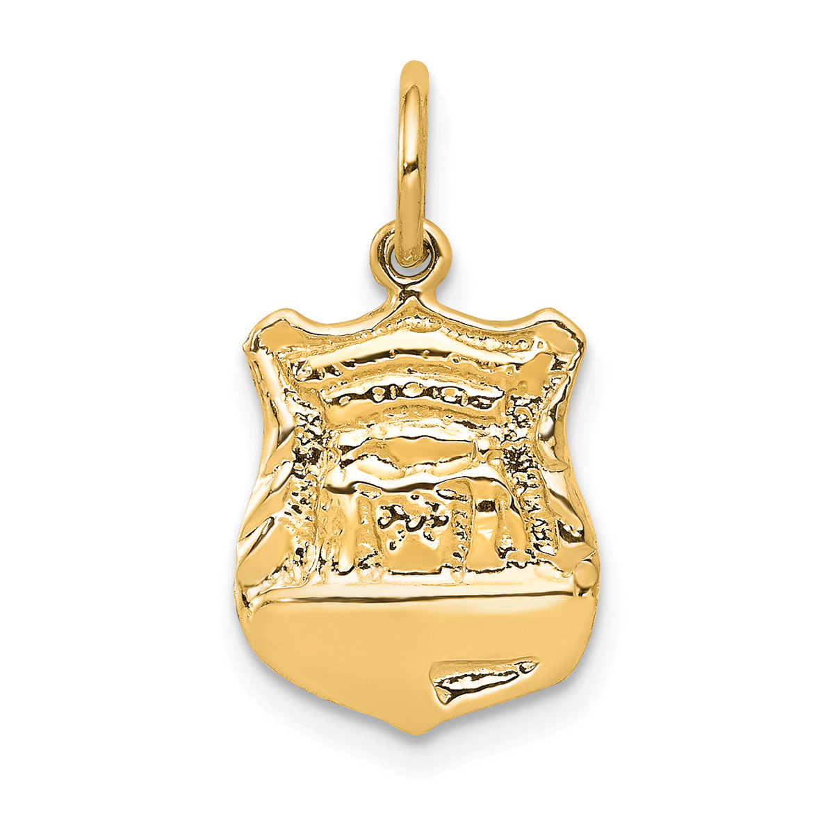 Unisex Gold Classics(tm) 14kt. Gold Police Badge Pendant