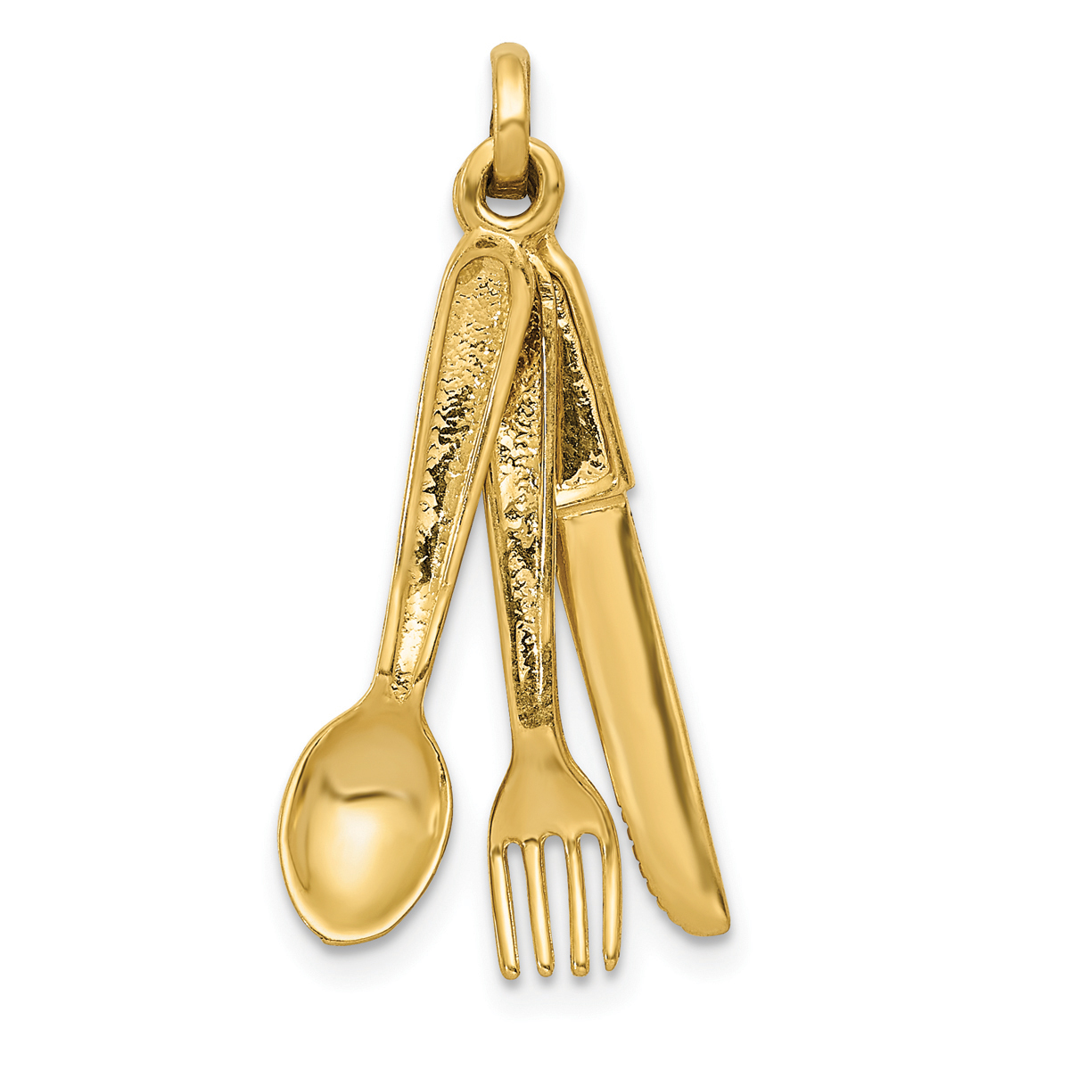 Unisex Gold Classics(tm) 14kt. Gold Knife Fork & Spoon Charm